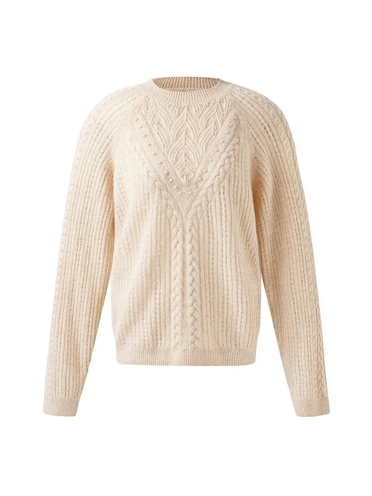 Cashmere Cable Knit Women Sweater