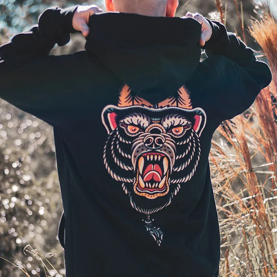 Ferocious Animal Print Long-sleeved Hoodie