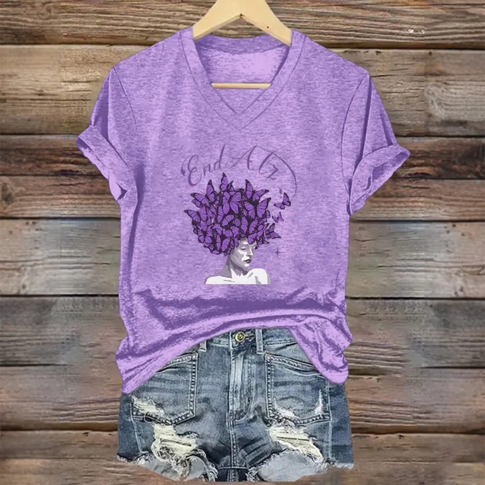 Women'S End Alz V-Neck Short-Sleeved T-Shirt