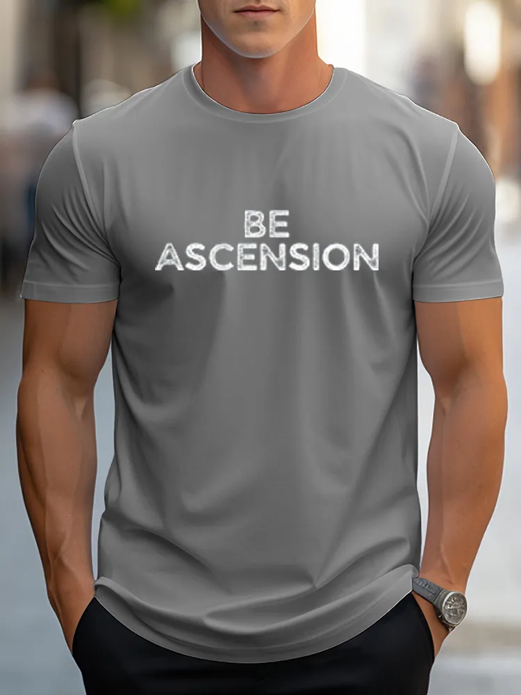 Men'S Be Ascension Pure Cotton Round-Neck Short-Sleeved T-Shirt