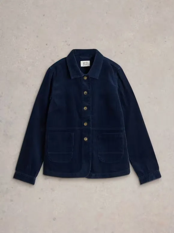 Carrie Corduroy Jacket In Dark Navy