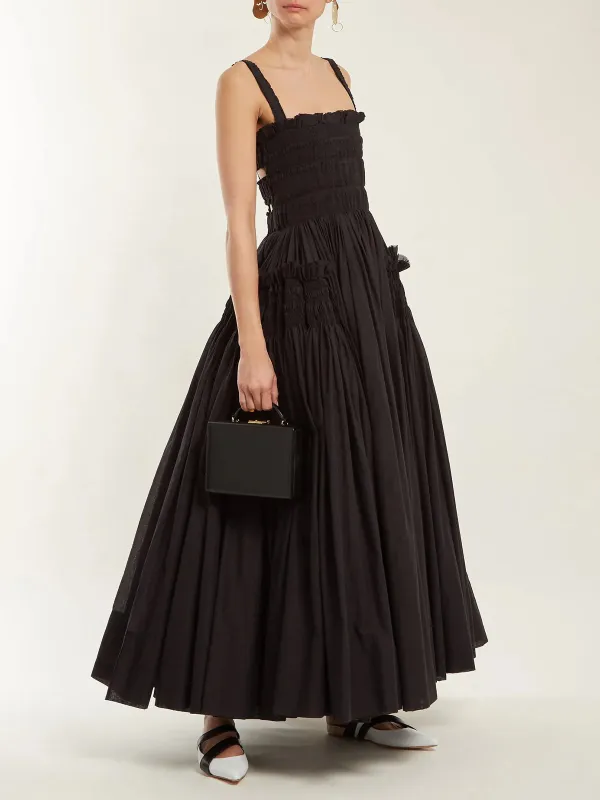 Cutout Back Ruffle Cami Dress