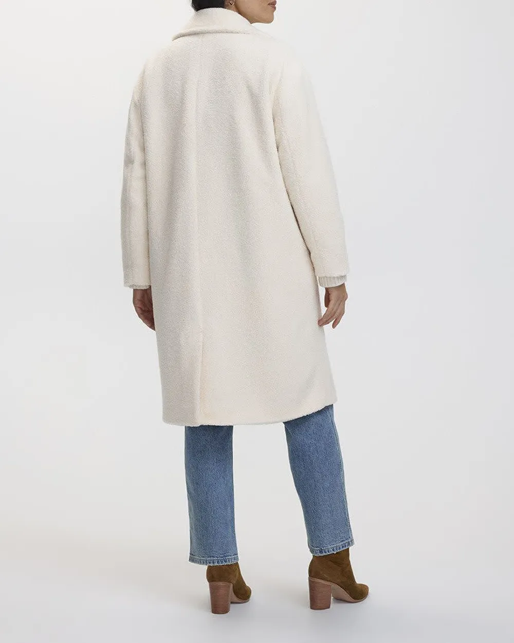 Sherpa Coat with Button Closure