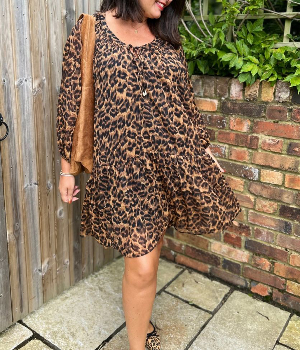 Leopard Print Willow Tiered Dress