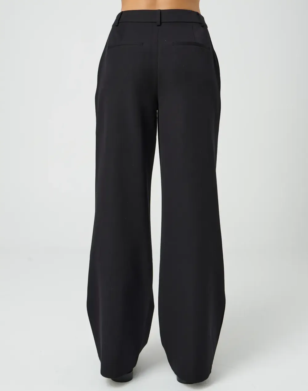 High Rise Wide Leg Tailored Pant