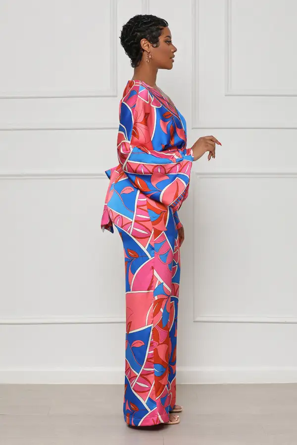 Lady Of The Hour Jumpsuit (Red Multi)- FINAL SALE