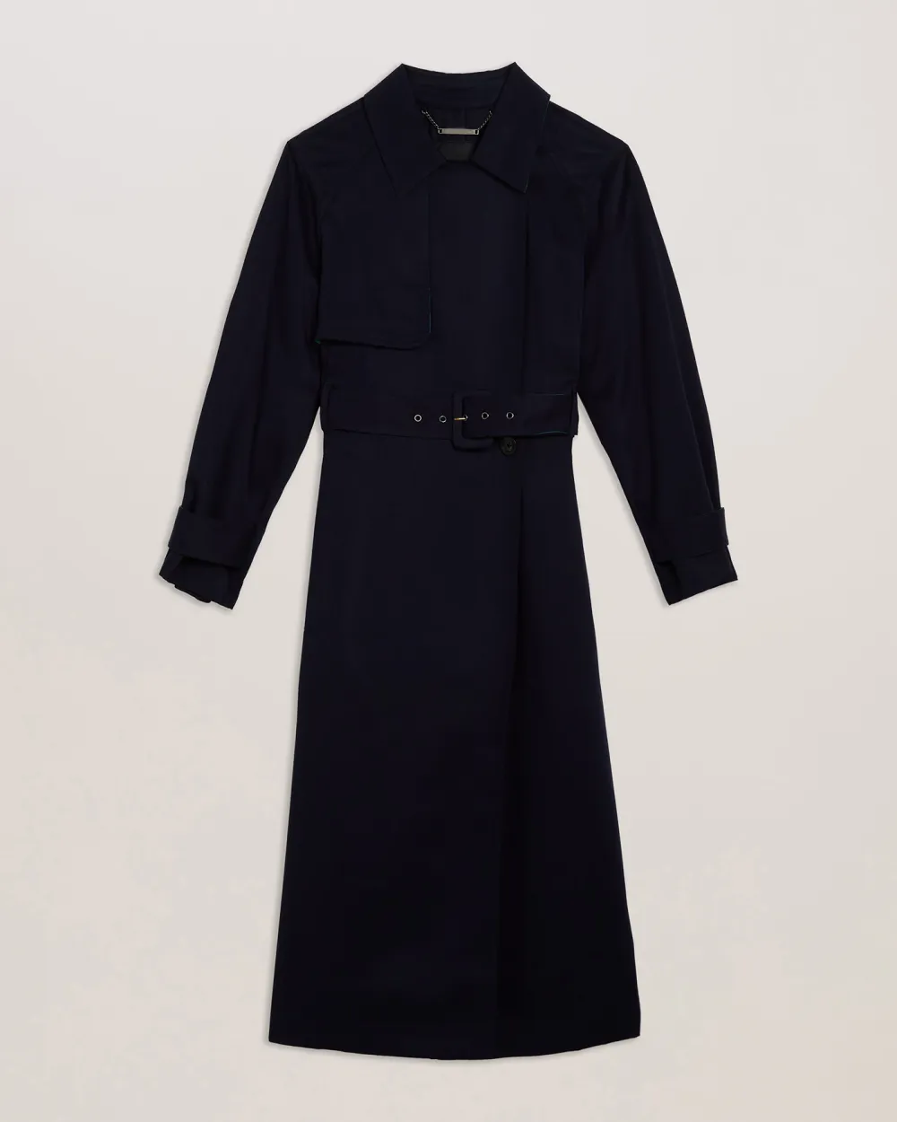 Biferno Colour Block Trench Coat Navy