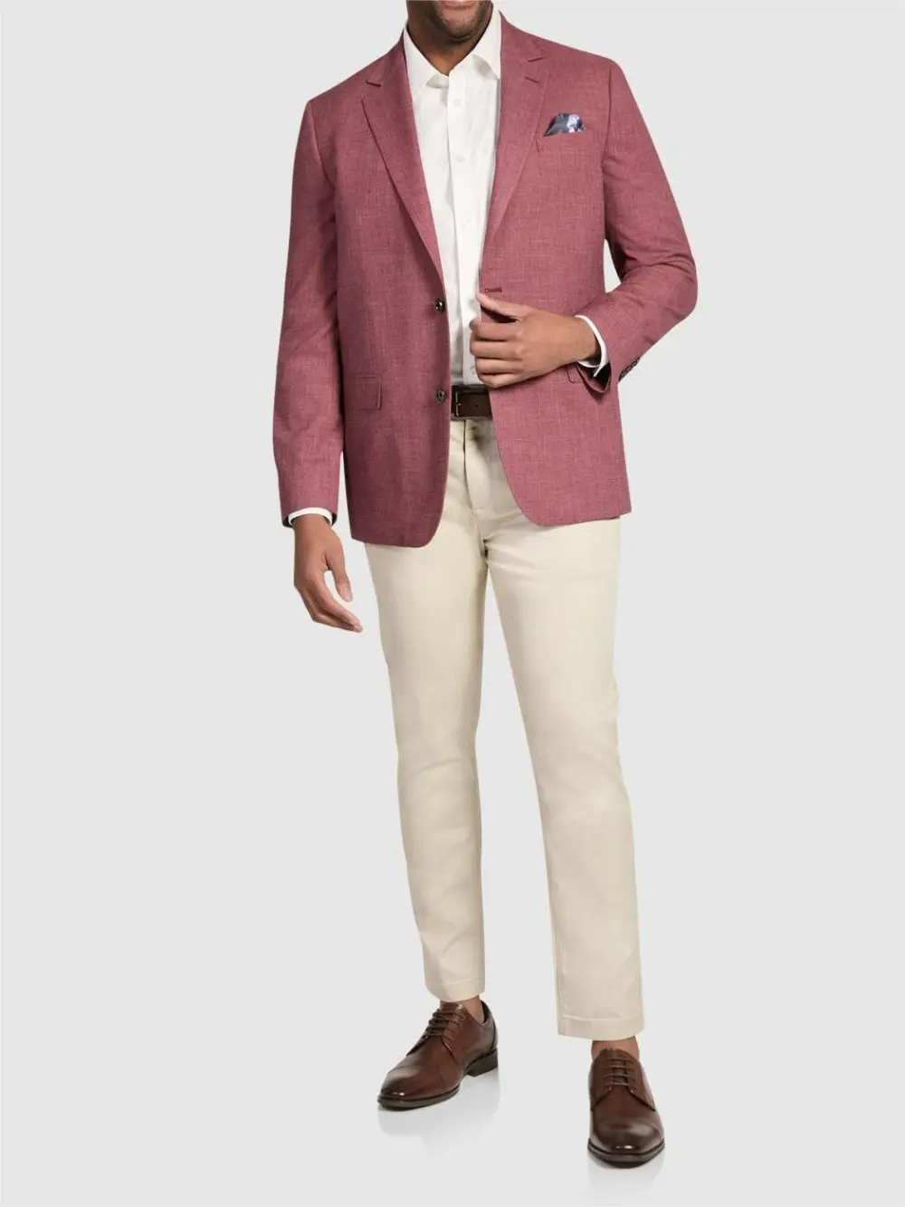 RASPBERRY BLAKE TEXTURED STRECH BLAZER