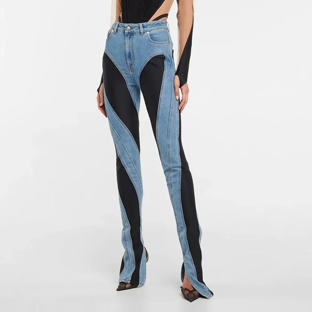 Epic Girl Two-Tone High Waist Jeans