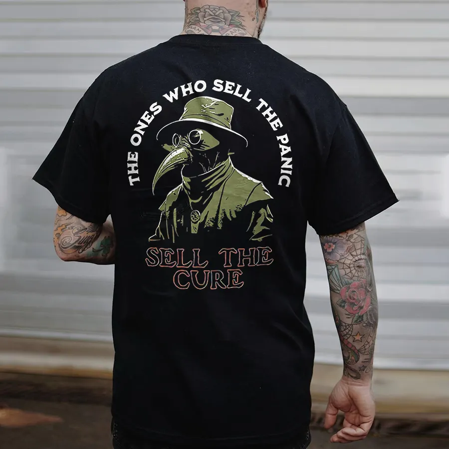 The Ones Who Sell The Panic Sell The Cure Printed Men's T-shirt
