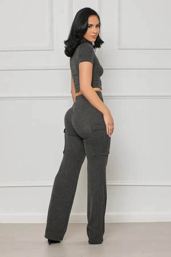 Just Chill Pants Set (Charcoal)-FINAL SALE