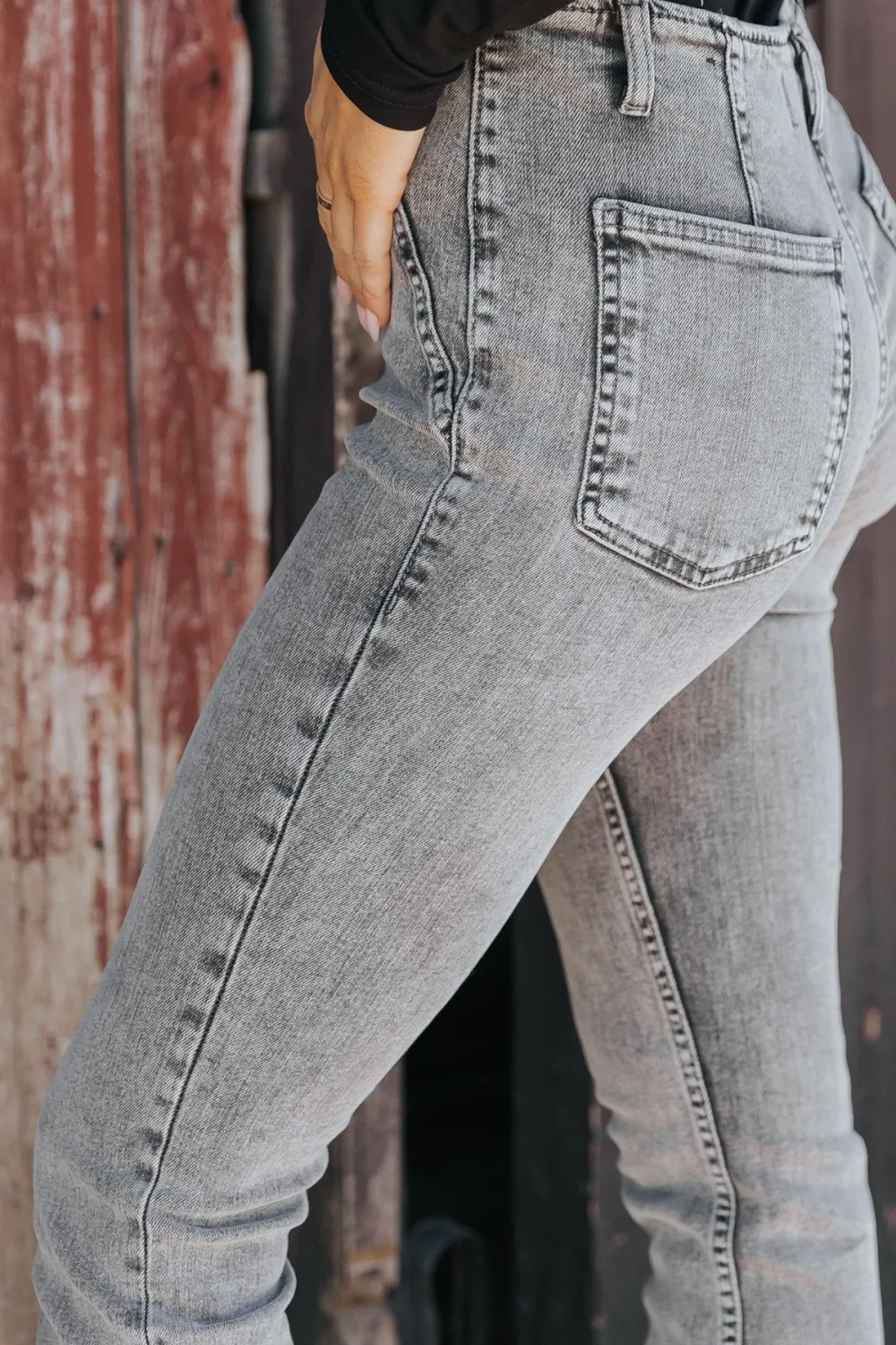 Slit Bootcut Jeans