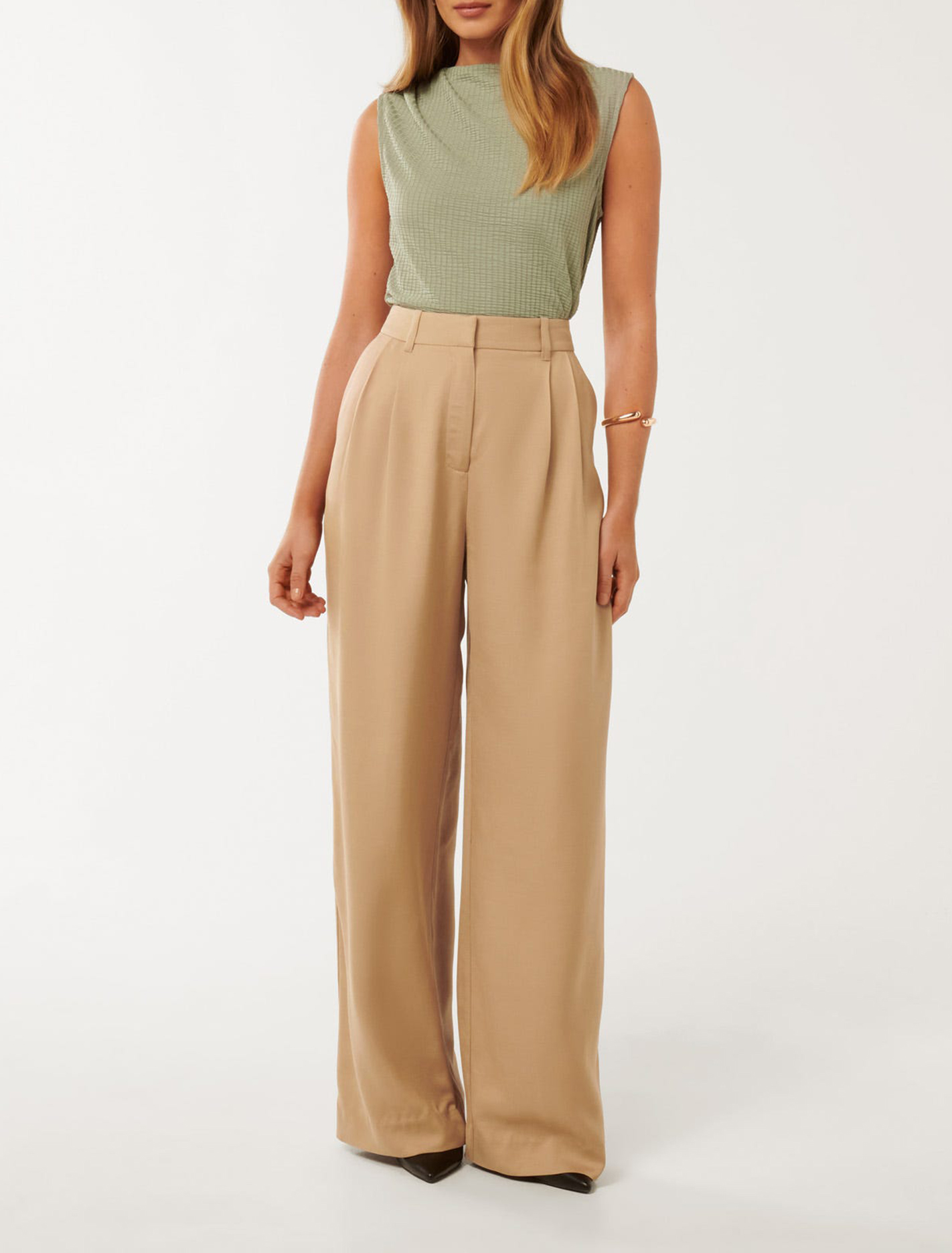 Mikayla Pleated Wide-Leg Pants