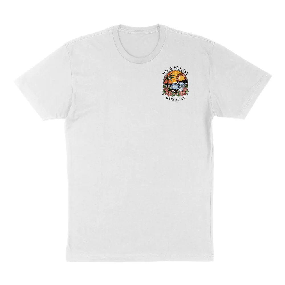 Pure Cotton Round-Neck Short-Sleeved Beach Tattoo T-Shirt