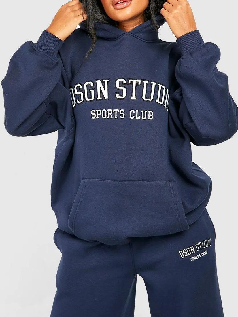 DSGN STUDIO APPLIQUE OVERSIZED HOODIE