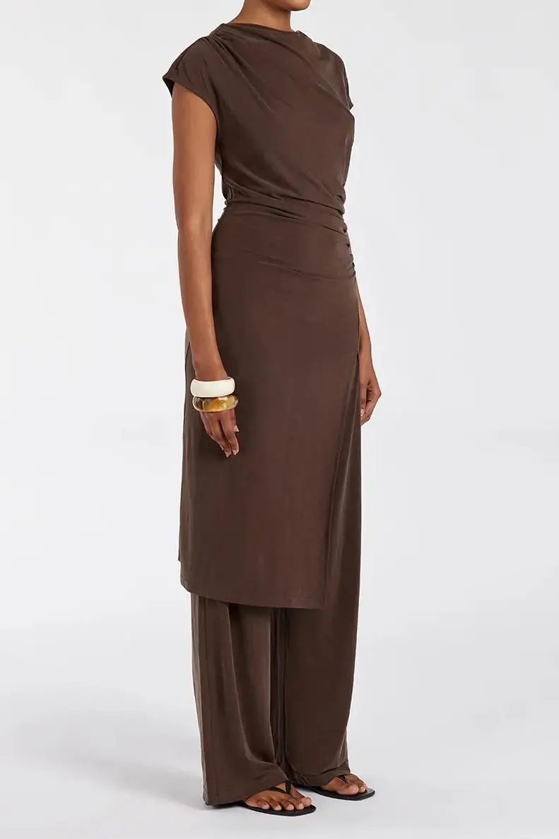 RIO BITTER CHOC WIDE LEG MODAL PANT