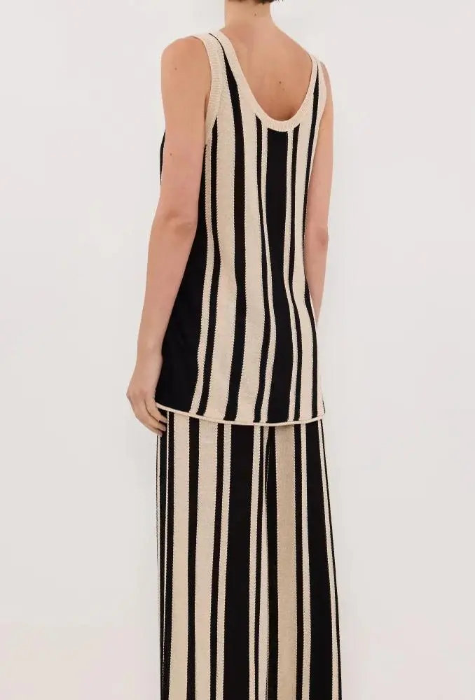 DELPHI STRIPE LONGLINE KNIT TUNIC