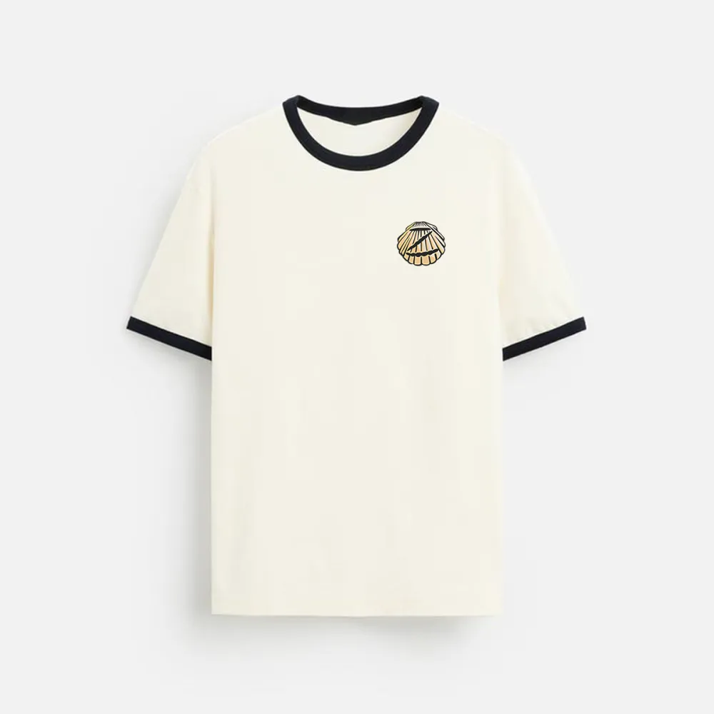 Beach Surfing Printed Color-Matching T-Shirt
