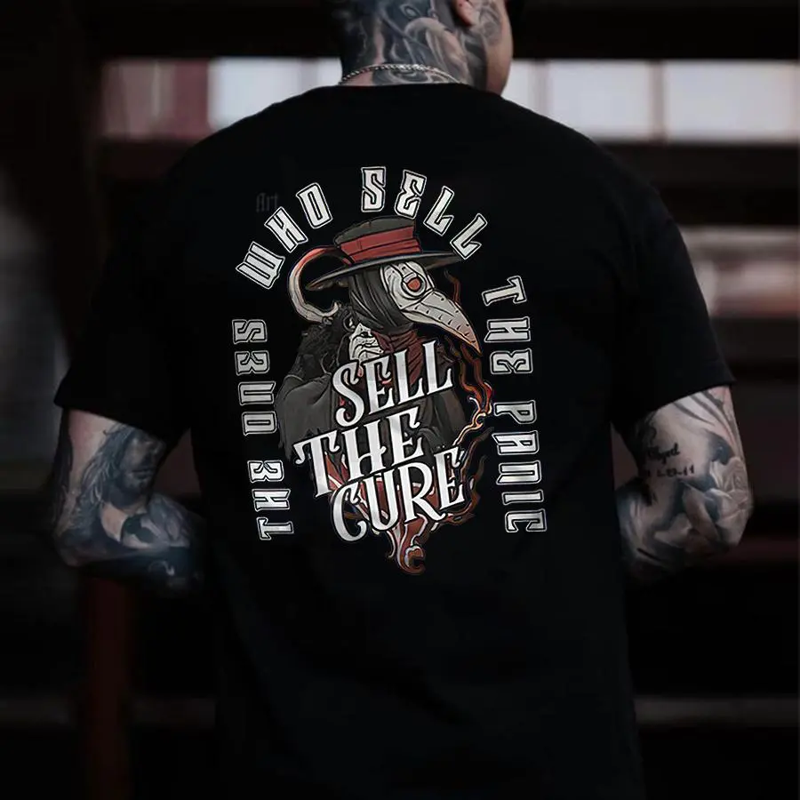The Ones Who Sell The Panic Sell The Cure Printed Men's T-shirt