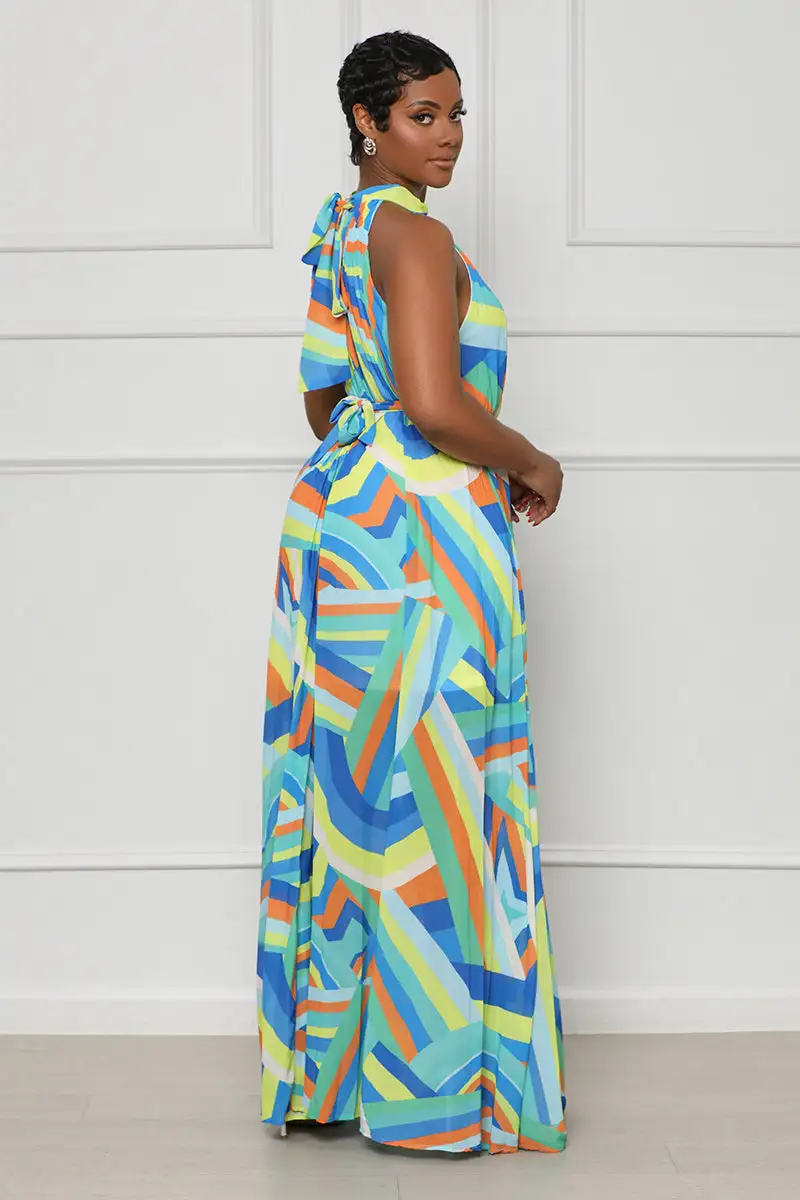 Sunset Breeze Maxi Dress (Blue Multi)- FINAL SALE