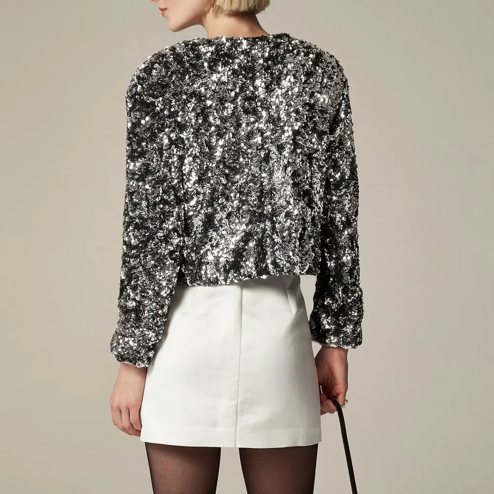 Collection lady jacket with silver sequins