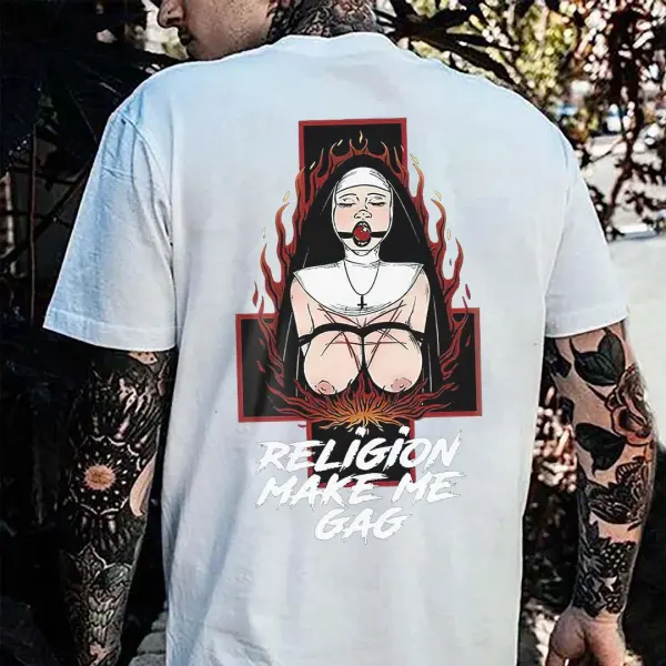 Religion Make Me Gag Printed Men's T-shirt