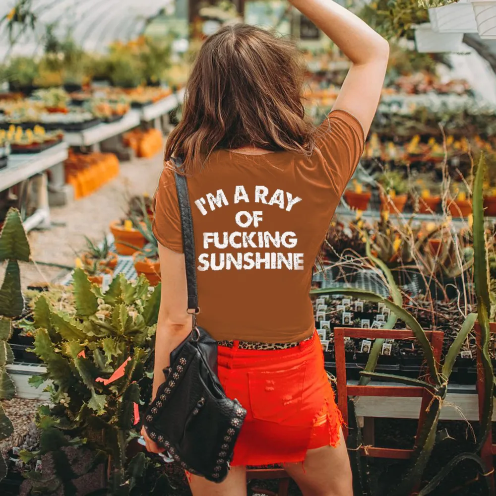 I'm A Ray Of Fucking Sunshine Print Women's T-shirt