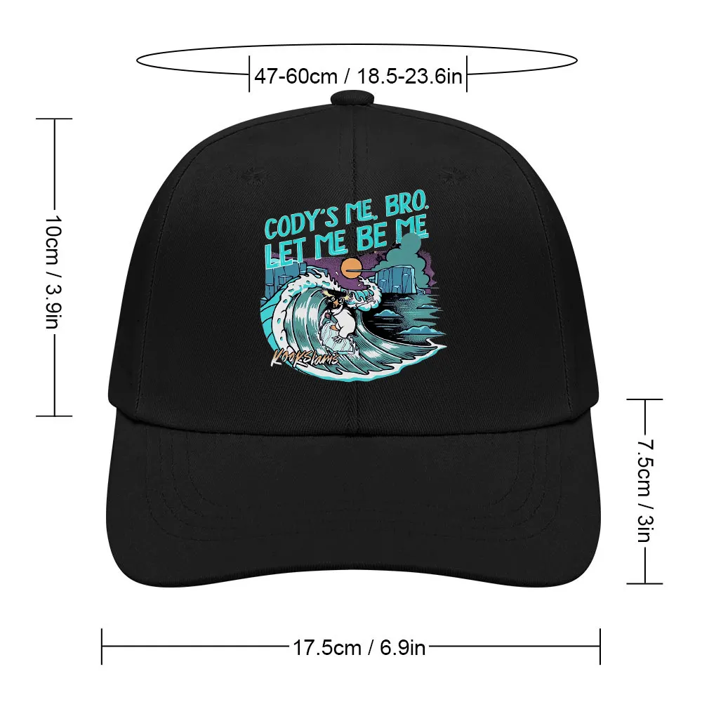 Gody'S Me, Bro. Let Me Be Me Printed Bent Rubber Baseball Cap