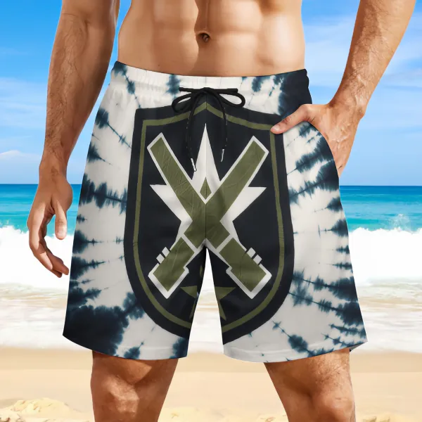 Cross Star Badge Fashion Sports Board Shorts