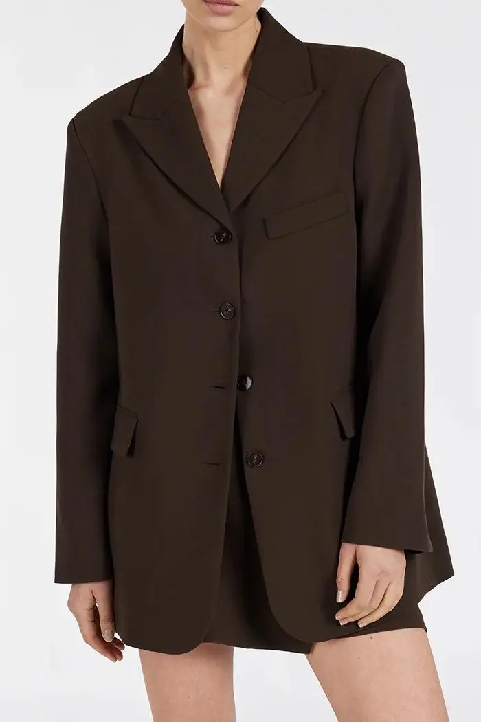 LIV BITTER CHOC BOYFRIEND BLAZER