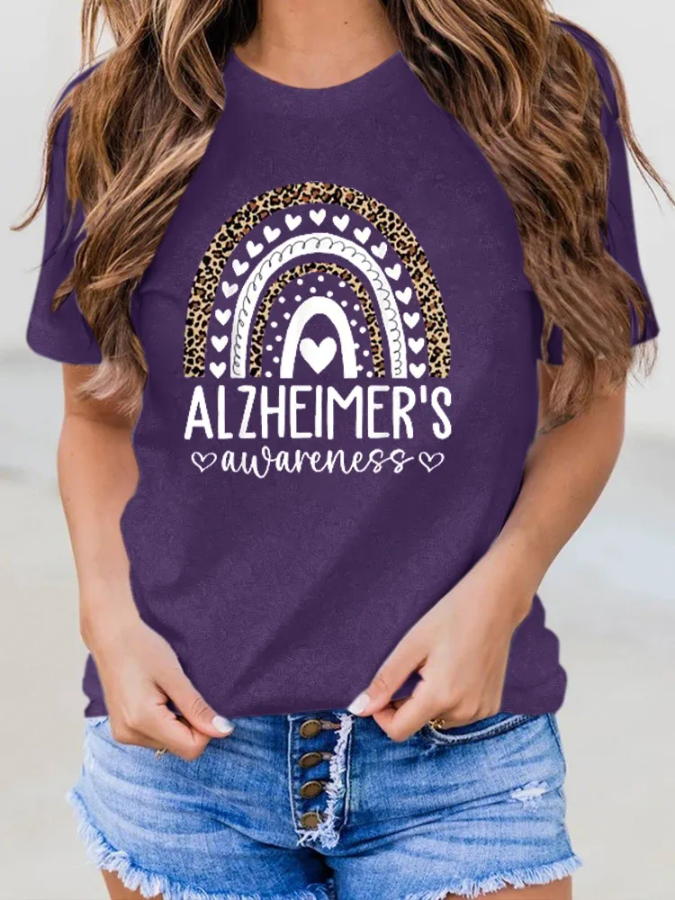 Women'S Alzheimer'S Awareness Round-Neck T-Shirt