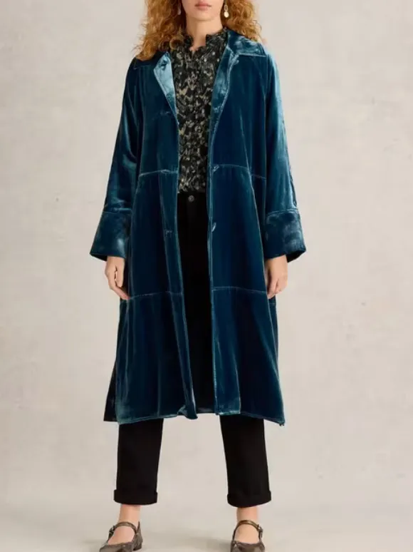 Freya Velvet Duster Coat