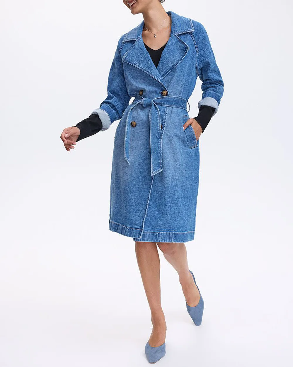 Denim Trench Coat