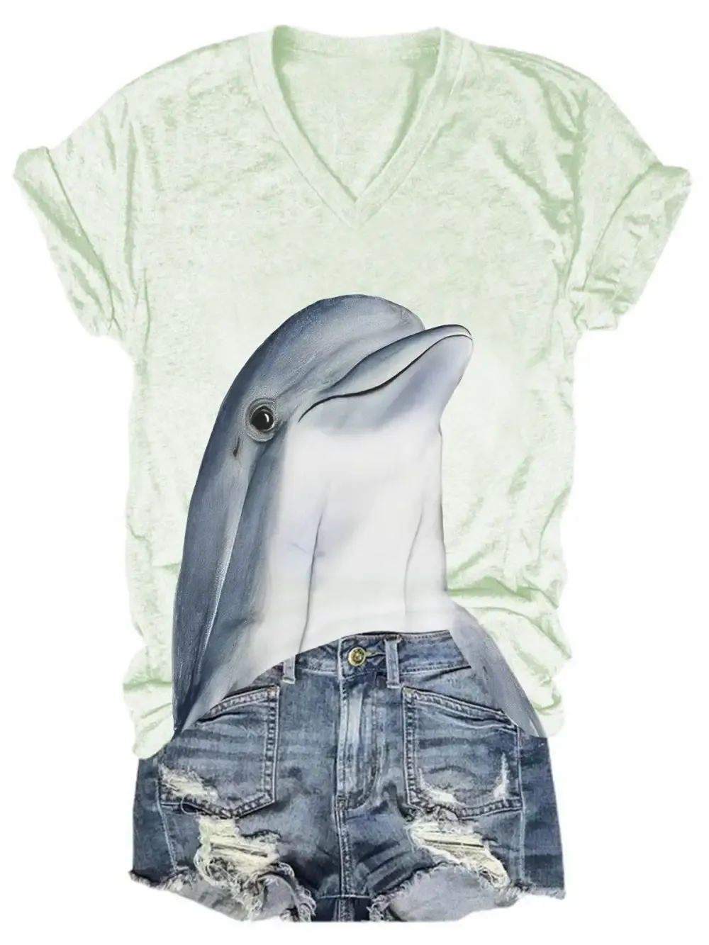 Baby Dolphin V Neck T-shirt
