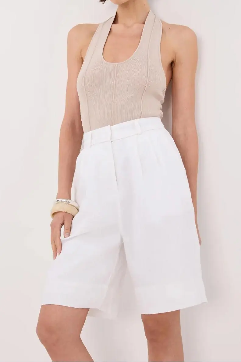 LISS STONE HALTER KNIT TOP