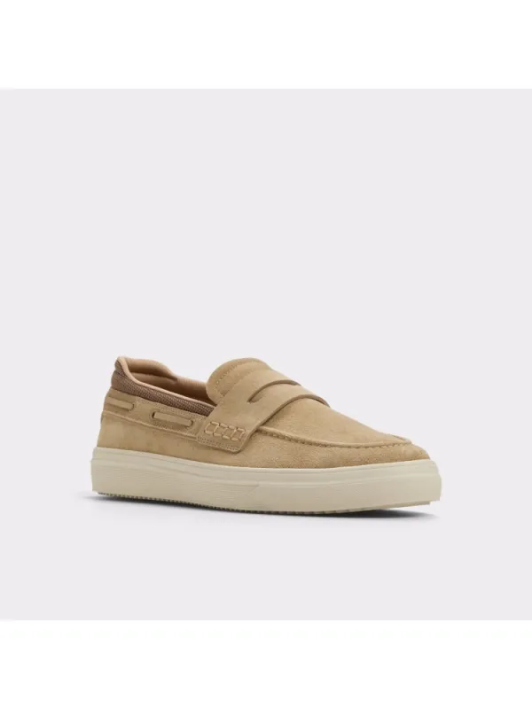Taupe Retro Suede Leather Shoes