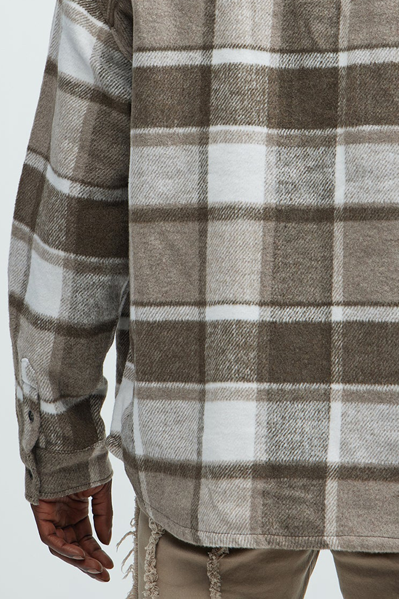 Wanted Plaid Shacket - Cream