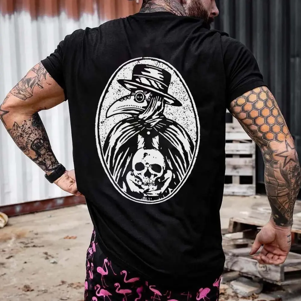 Plague Doctor Printed Men's T-shirt