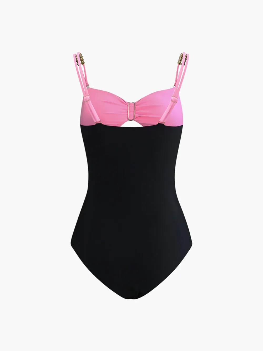 Cutout Contrast One Piece Swimsuit