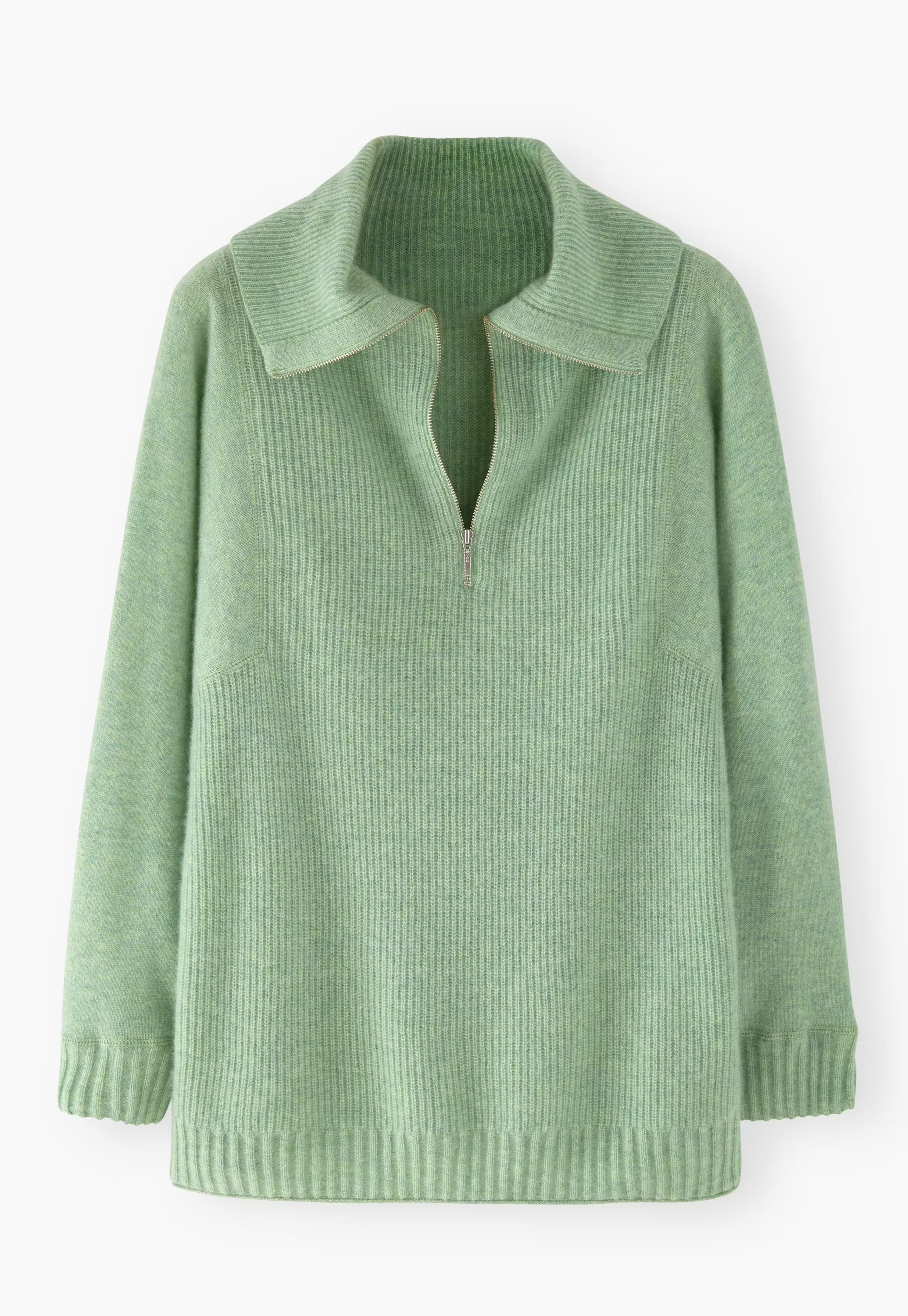 Zip-front sweater
Pure cashmere