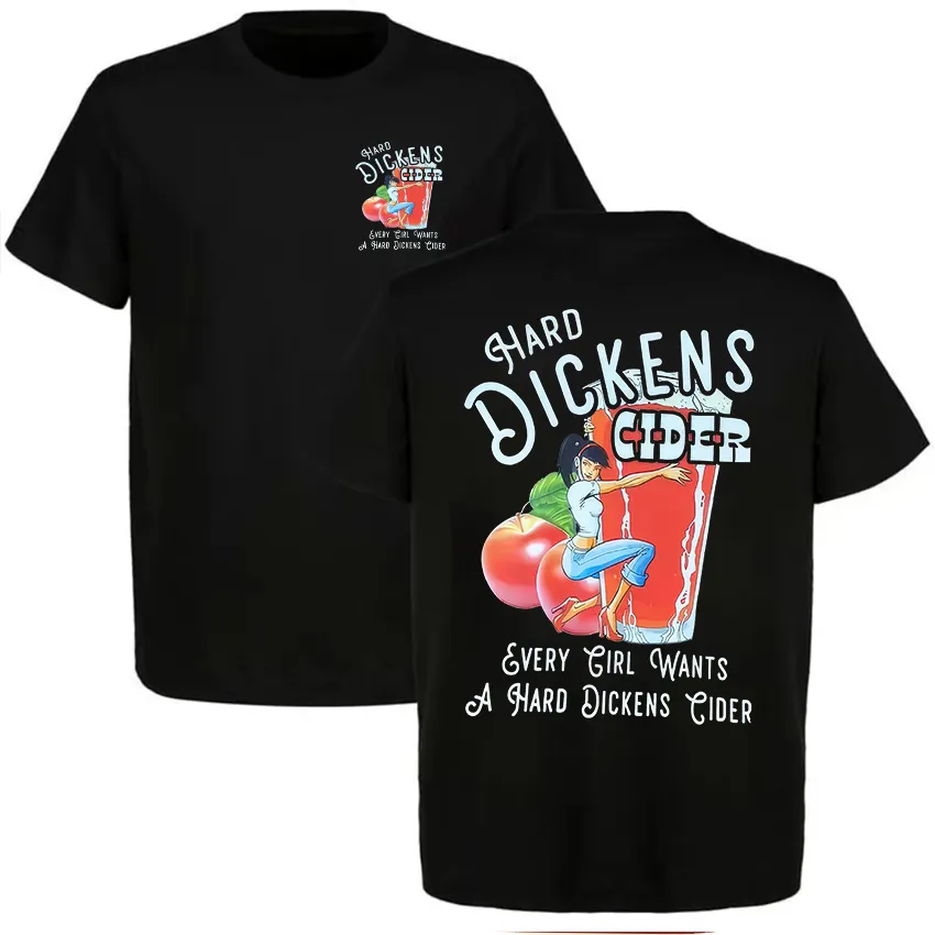 Hard Dickens Cider Printed Men's T-shirt