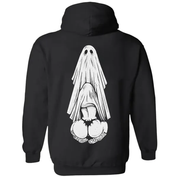 Ghost Butt Temptation Printed Men's Loose Hoodie