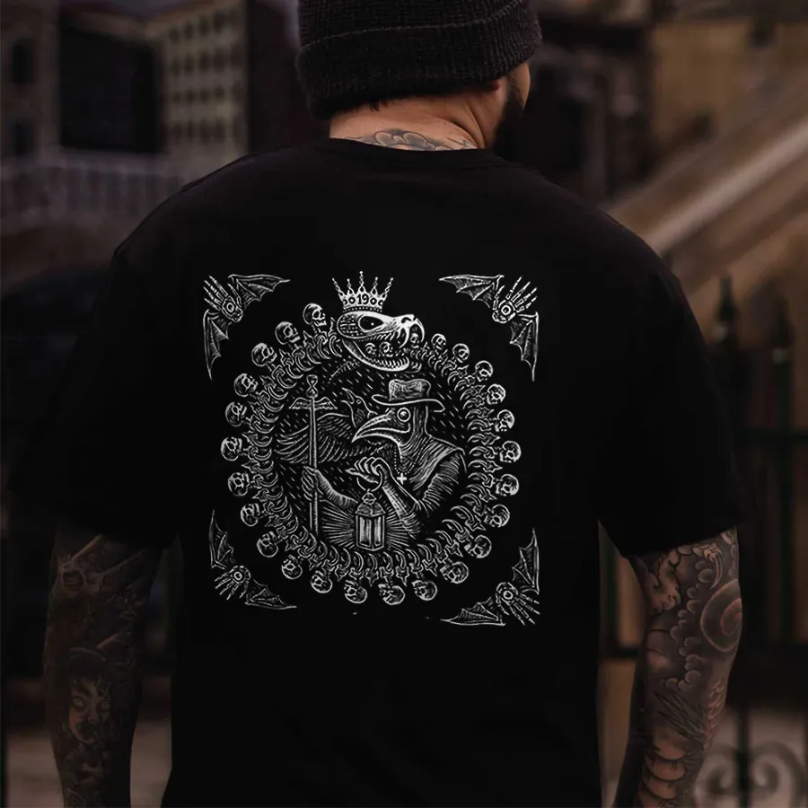 Plague Doctor Friend Printed Men's T-shirt