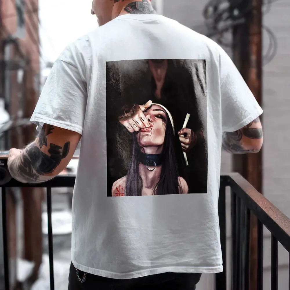 Unholy Nun Printed Men's T-shirt