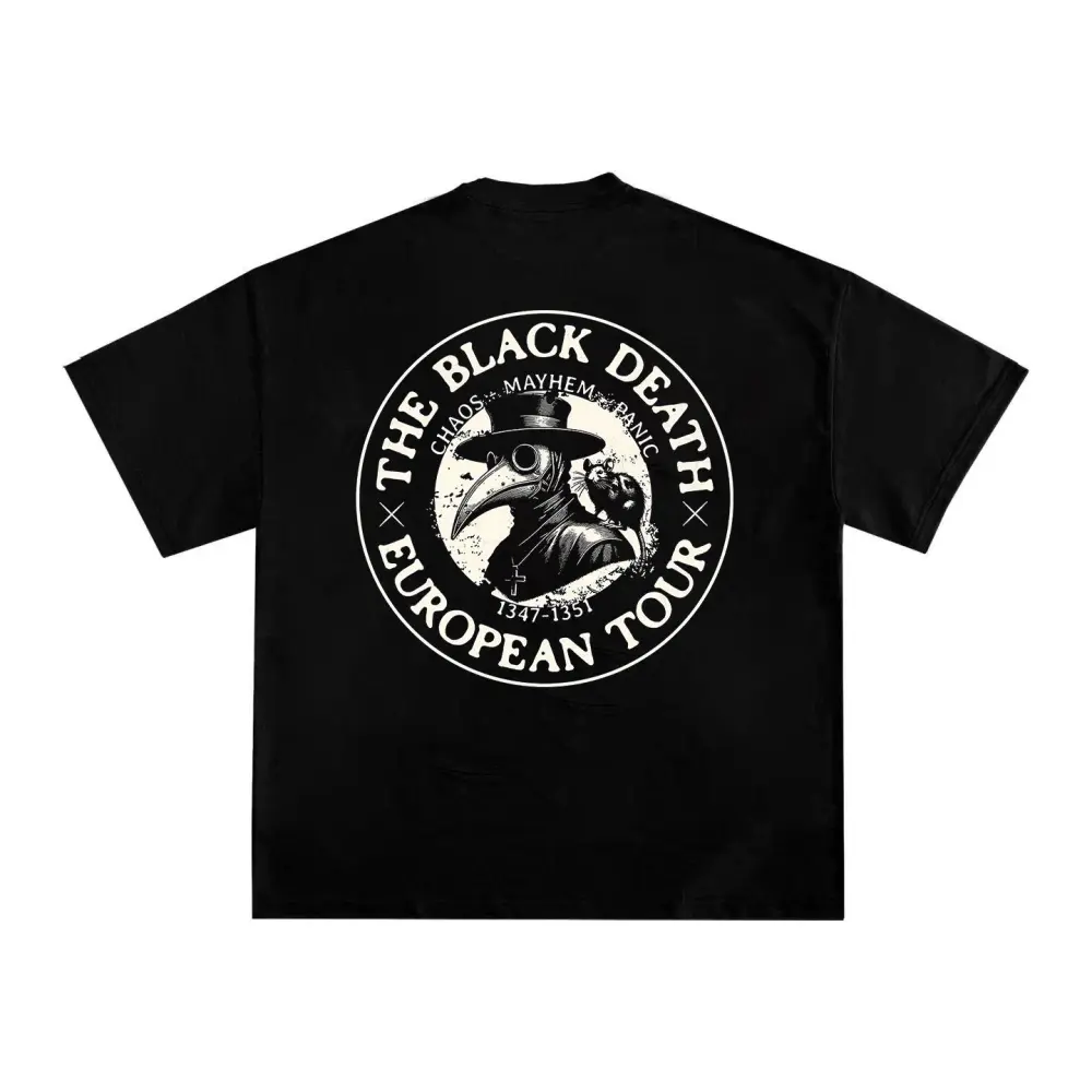 The Black Death European Tour Printed Men's T-shirt