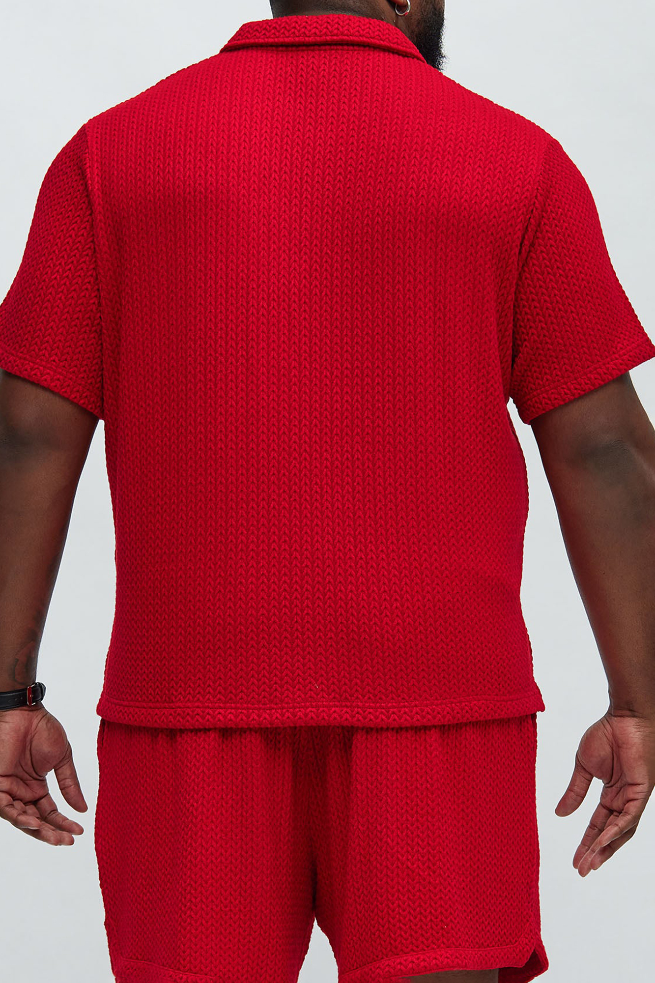 Catanina Textured Polo - Red