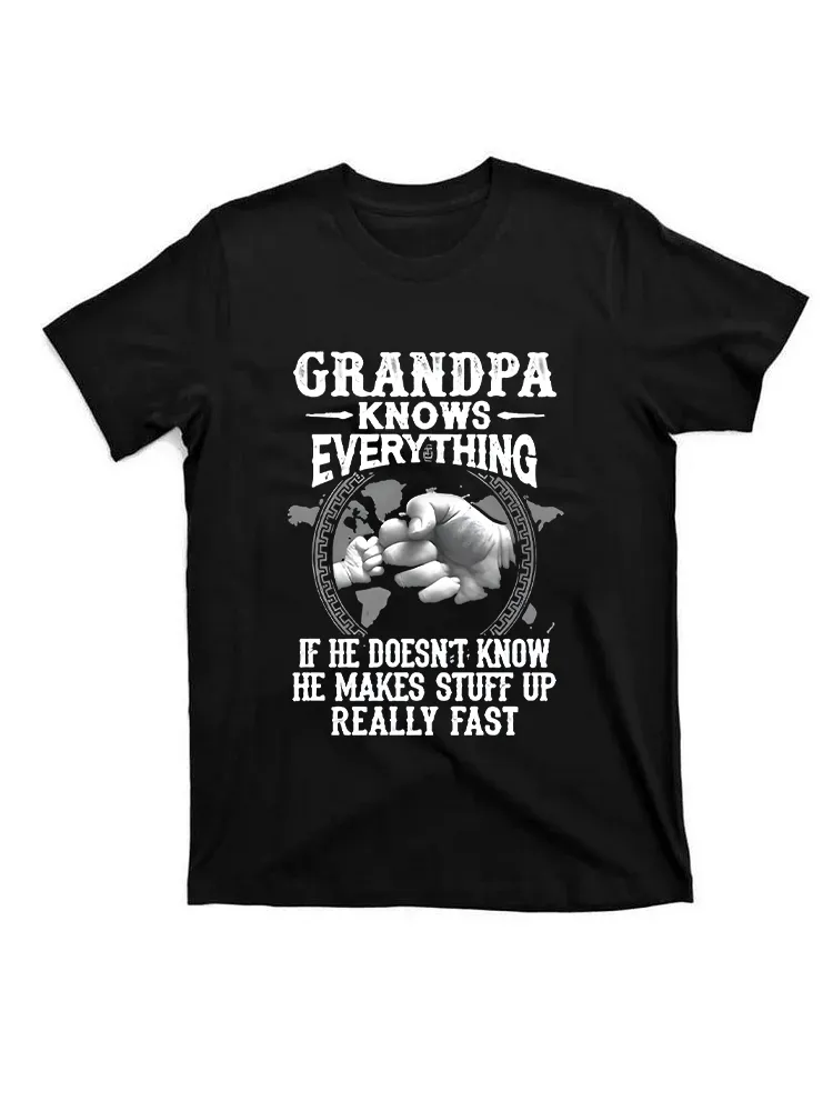Grampy Know Everything Fathers Day For Funny Grandpa Grampy Men'S T-Shirt