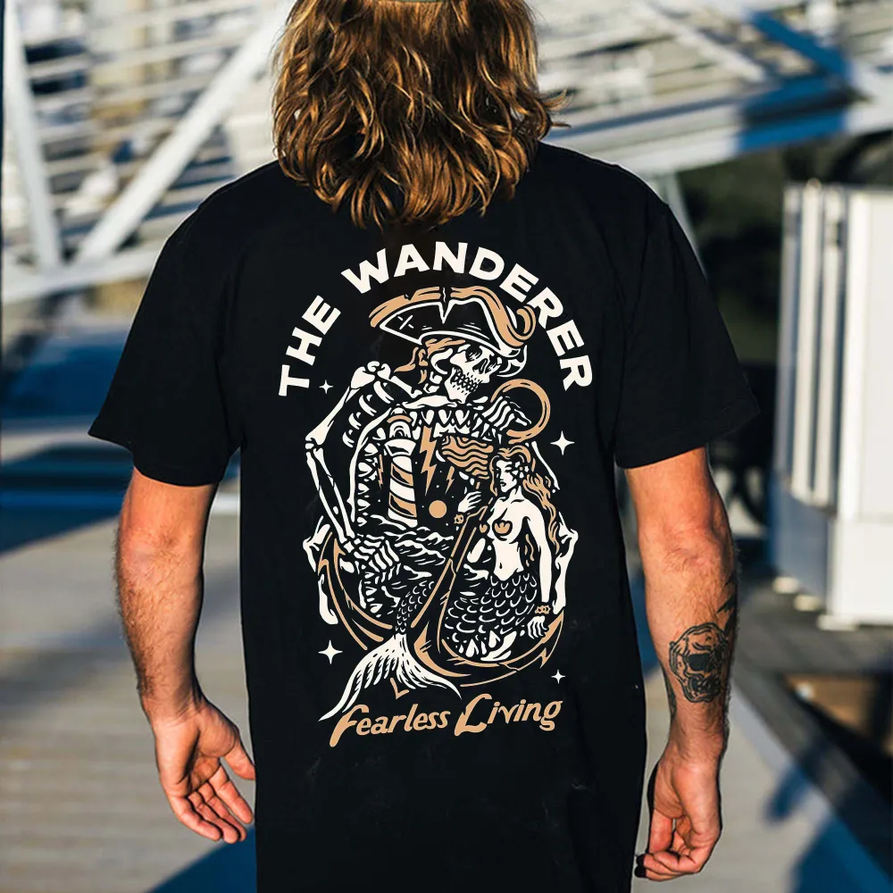 The Wanderer Fearless Living Printed Men's T-shirt