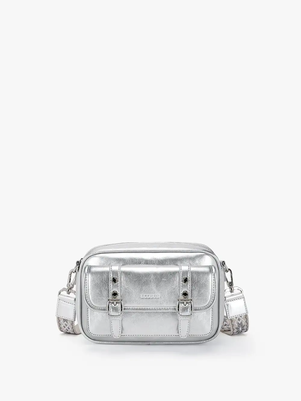 Mia Wide Strap Vegan Leather Crossbody Bag