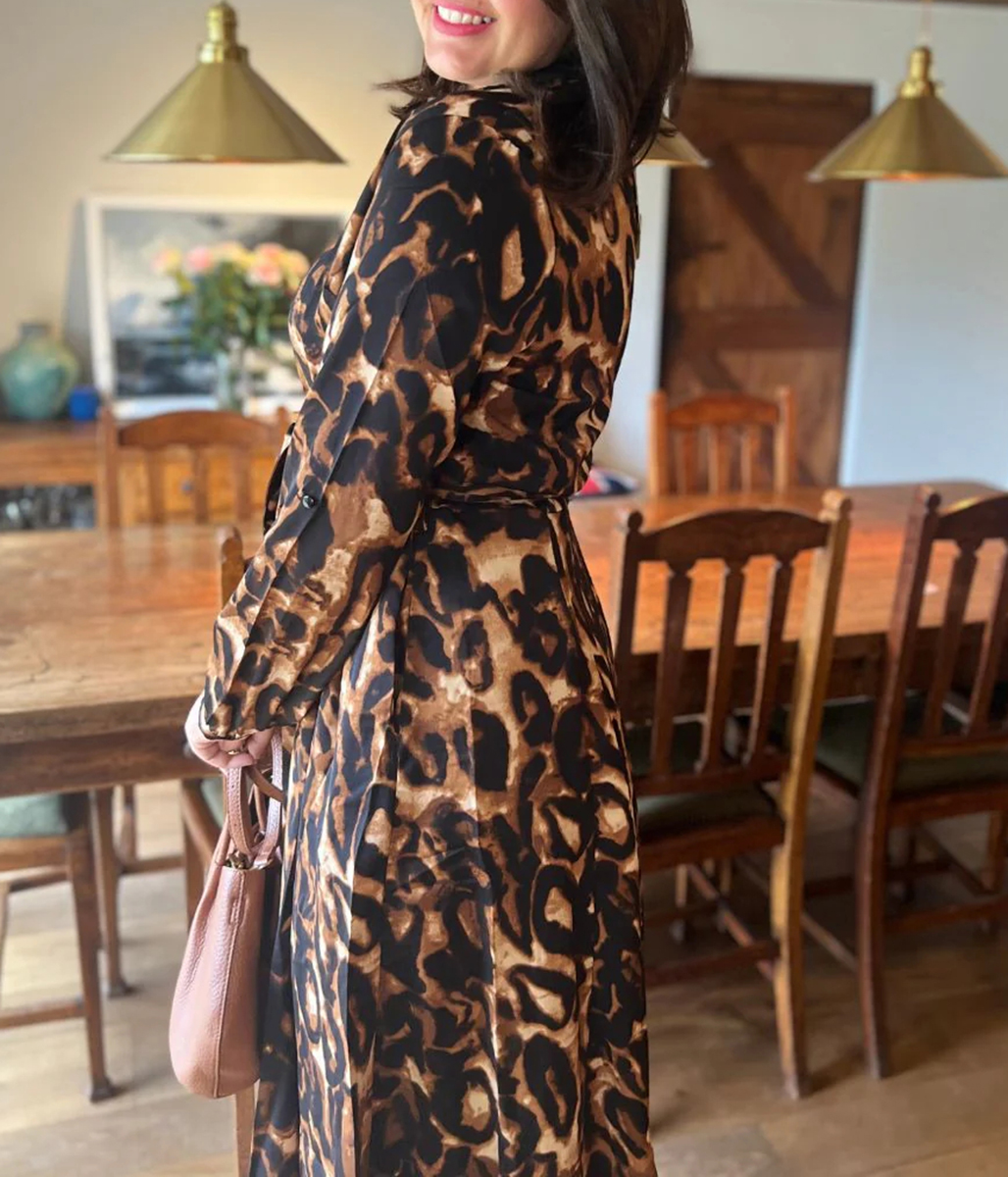 Freya Leopard Print Shirt Dress